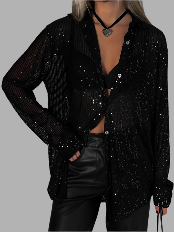 Camicie  con paillettes, bluse da festa